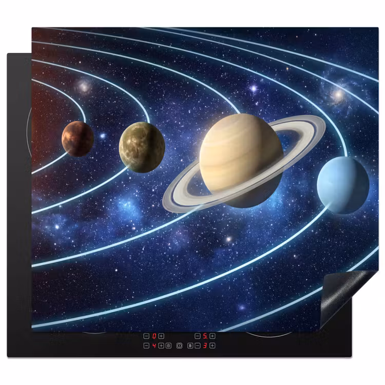 Protezione piano induzione - Spazio - Sistema solare - Blu — 1