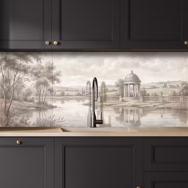 Schienale cucina - Paesaggio - Acqua - Natura - Seppia — 6