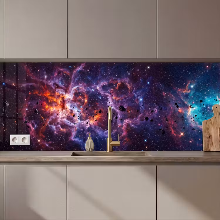 Schienale cucina - Spazio - Stelle - Astratto - Colorato — 1