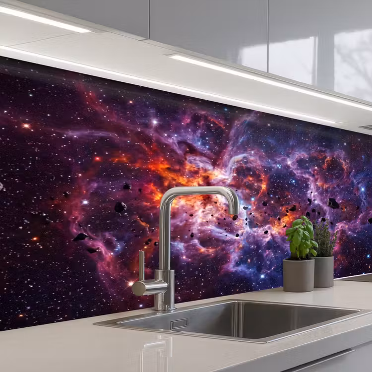 Schienale cucina - Spazio - Stelle - Astratto - Colorato — 2