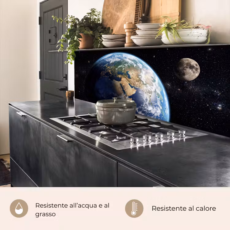 Schienale cucina - Terra - Spazio - Blu - Verde — 5