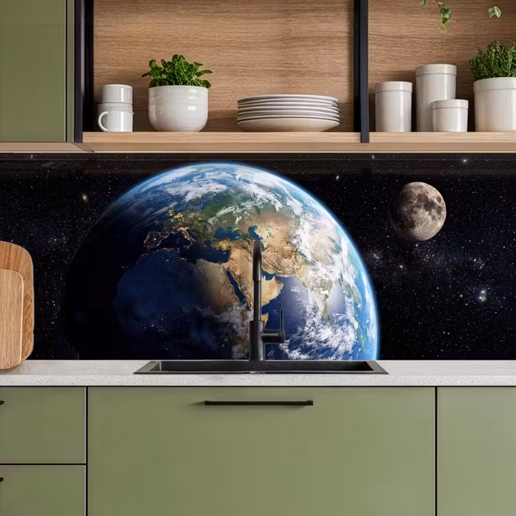 Schienale cucina - Terra - Spazio - Blu - Verde — 8