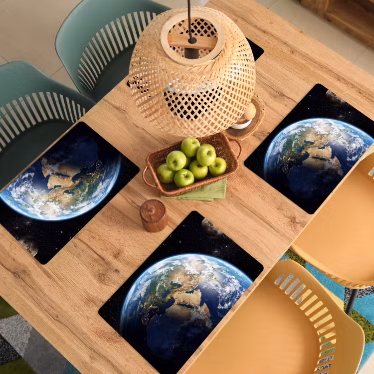 Tovaglietta – 6 pezzi - Terra - Spazio - Blu - Verde — 3
