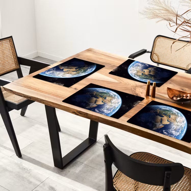Tovaglietta – 6 pezzi - Terra - Spazio - Blu - Verde — 4
