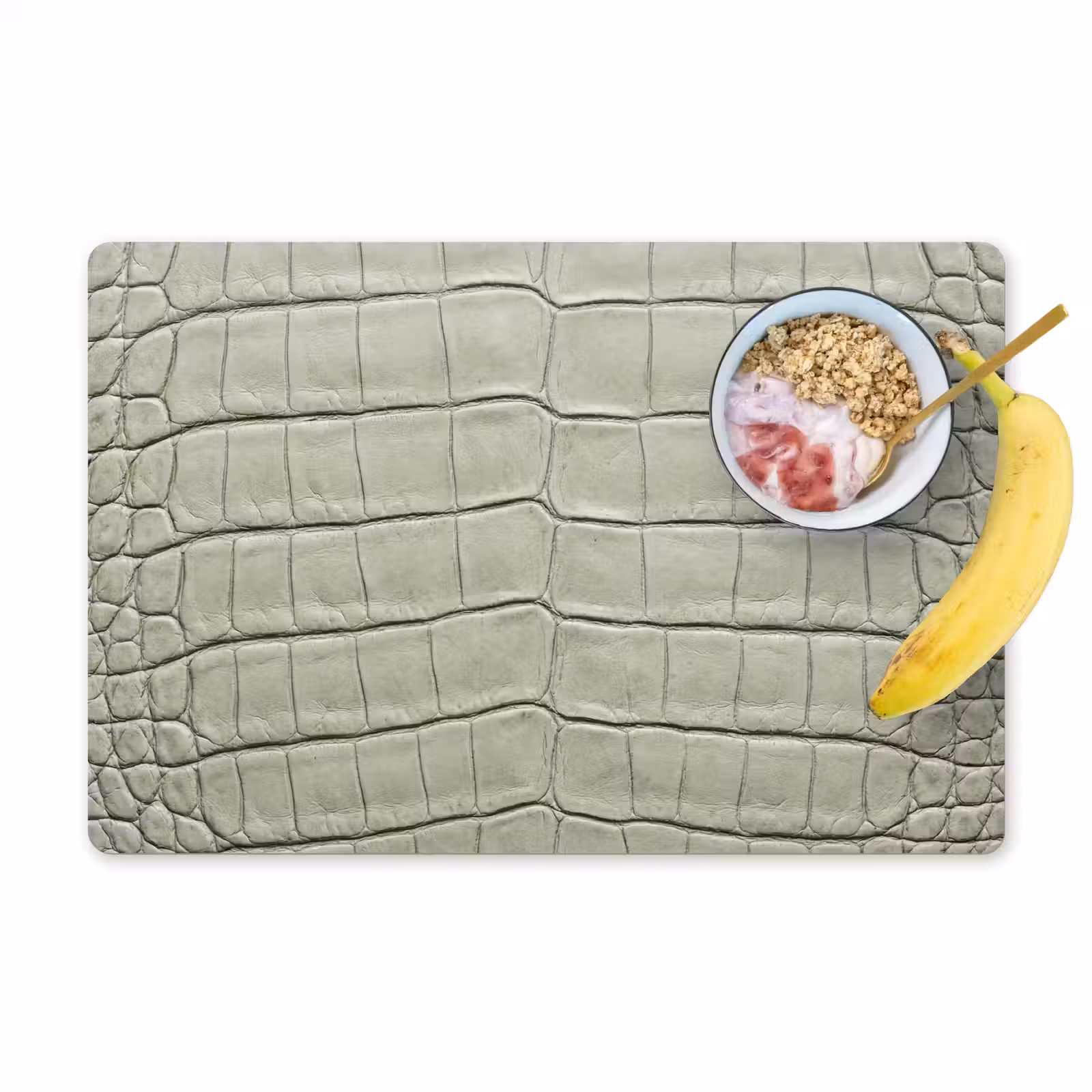 Tovaglietta – 6 pezzi - Pelle di coccodrillo - Squame - Verde — 1