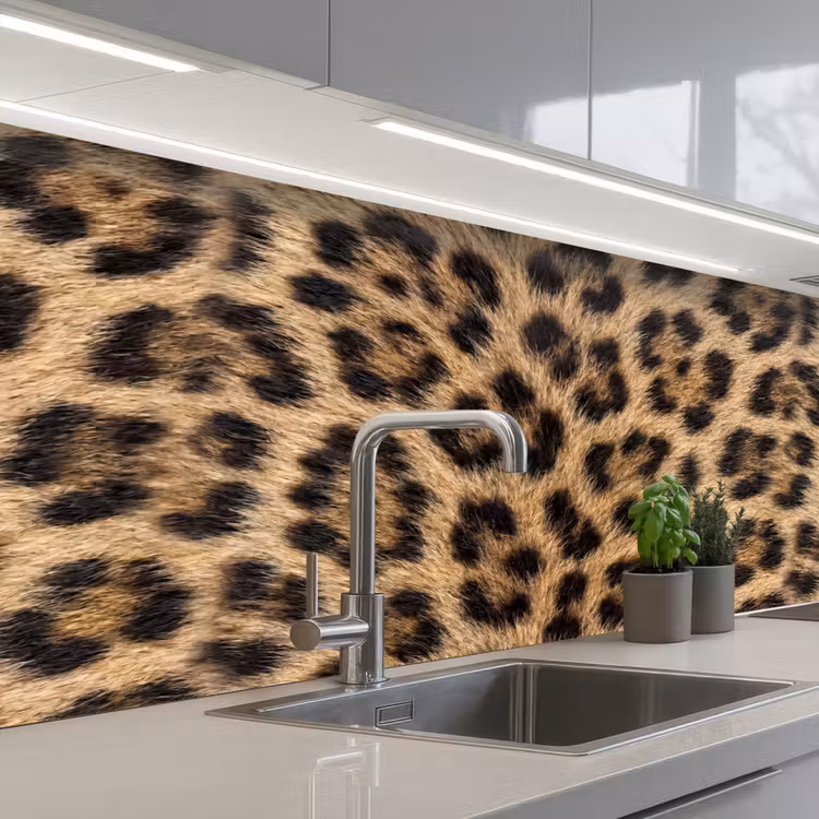 Schienale cucina - Leopardo - Cappotto - Classico - Marrone — 2