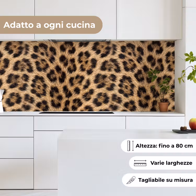 Schienale cucina - Leopardo - Cappotto - Classico - Marrone — 7