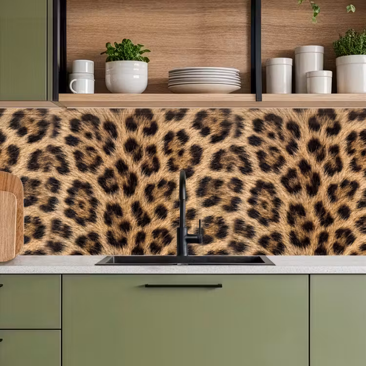Schienale cucina - Leopardo - Cappotto - Classico - Marrone — 8