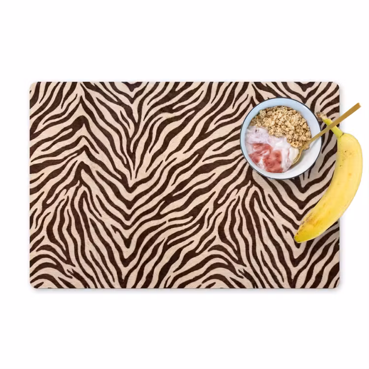 Tovaglietta – 6 pezzi - Zebra - Strisce - Marrone — 1