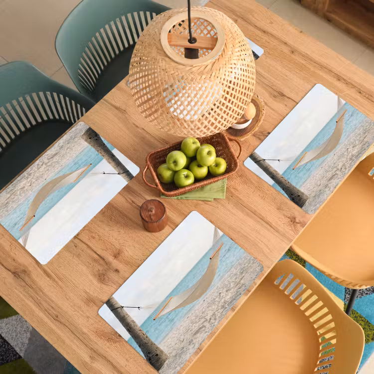 Tovaglietta – 6 pezzi - Amaca - Spiaggia - Bianco — 3