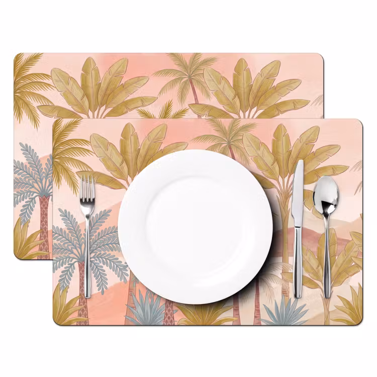 Tovaglietta – 6 pezzi - Illustrazione - Palme - Colorato — 2