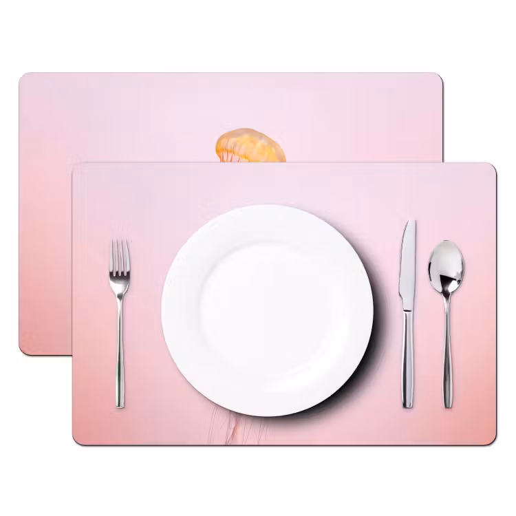 Tovaglietta – 6 pezzi - Ornato - Medusa - Rosa — 2
