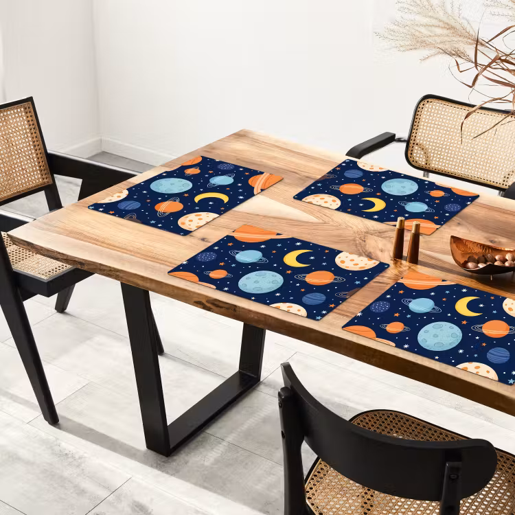 Tovaglietta – 6 pezzi - Spazio - Pianeti - Colorati — 4