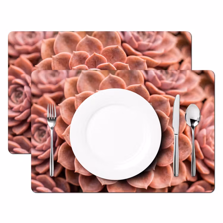 Tovaglietta – 6 pezzi - Succulenta - Organica - Rosa — 2