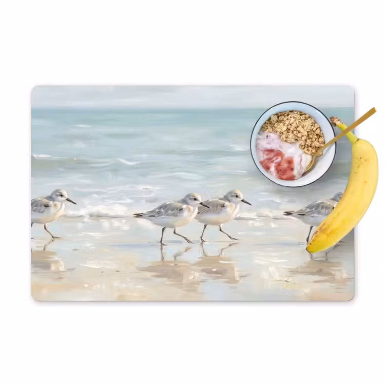 Tovaglietta – 6 pezzi - Uccelli - Spiaggia - Mare — 1