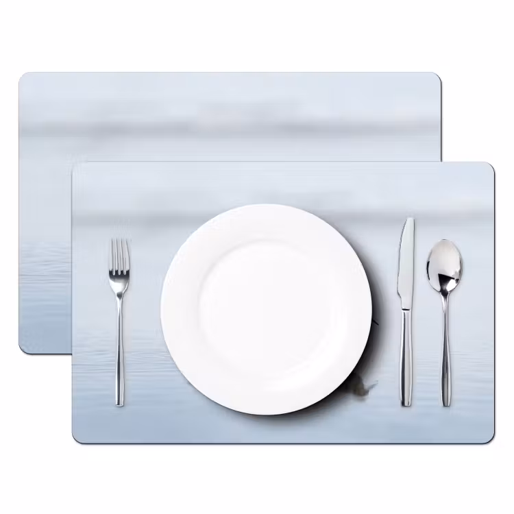 Tovaglietta – 6 pezzi - Uccelli - Acqua - Grigio — 2