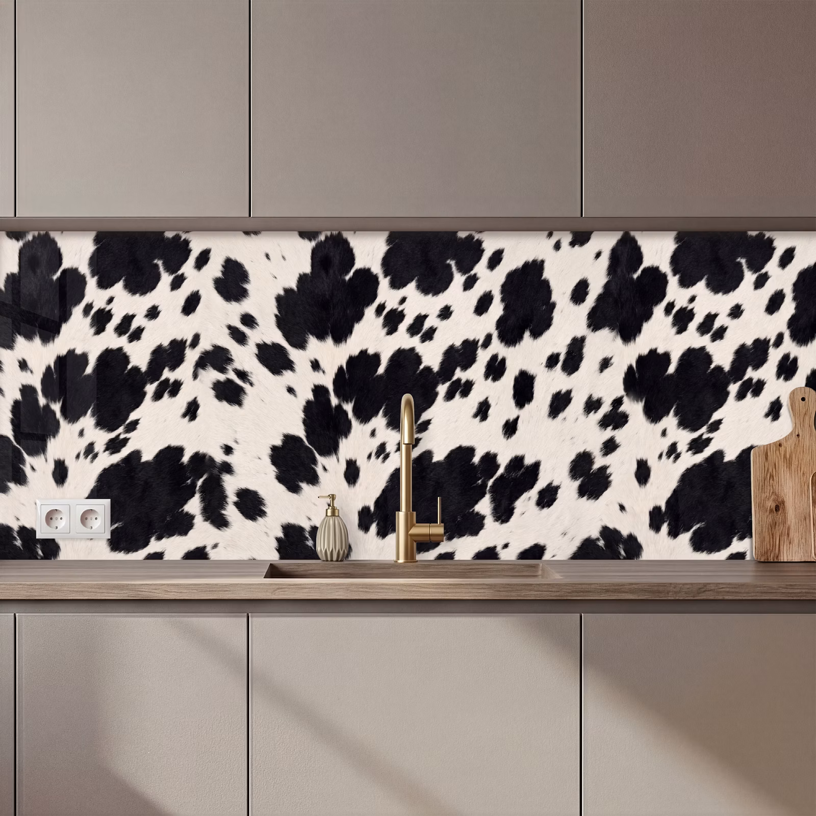 Schienale cucina - Modello - Cappotto - Nero - Bianco — 1
