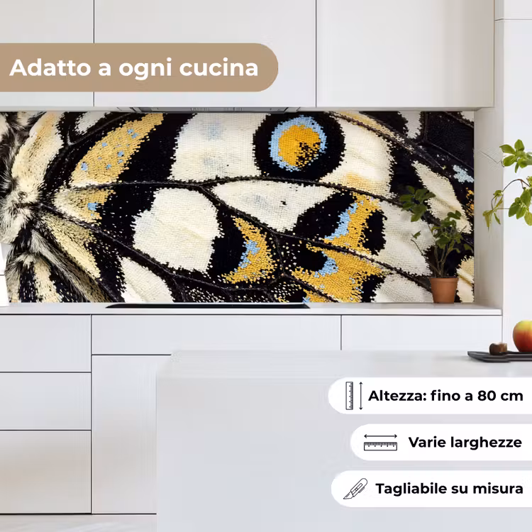 Schienale cucina - Farfalla - Ala - Giallo — 7