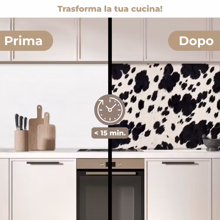 Schienale cucina - Modello - Cappotto - Nero - Bianco — 3