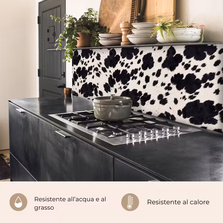 Schienale cucina - Modello - Cappotto - Nero - Bianco — 5