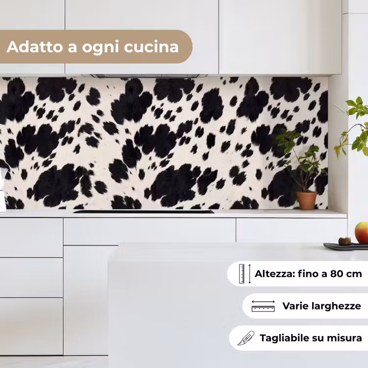 Schienale cucina - Modello - Cappotto - Nero - Bianco — 7