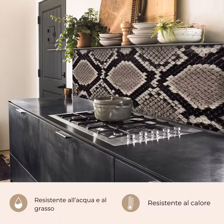 Schienale cucina - Pelle di serpente - Fantasia - Beige — 5
