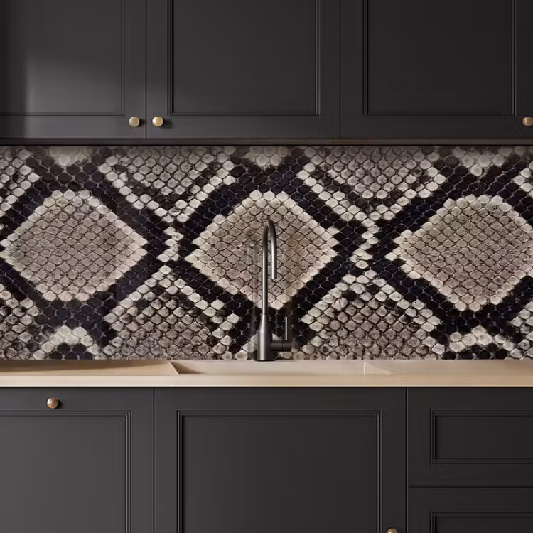 Schienale cucina - Pelle di serpente - Fantasia - Beige — 6