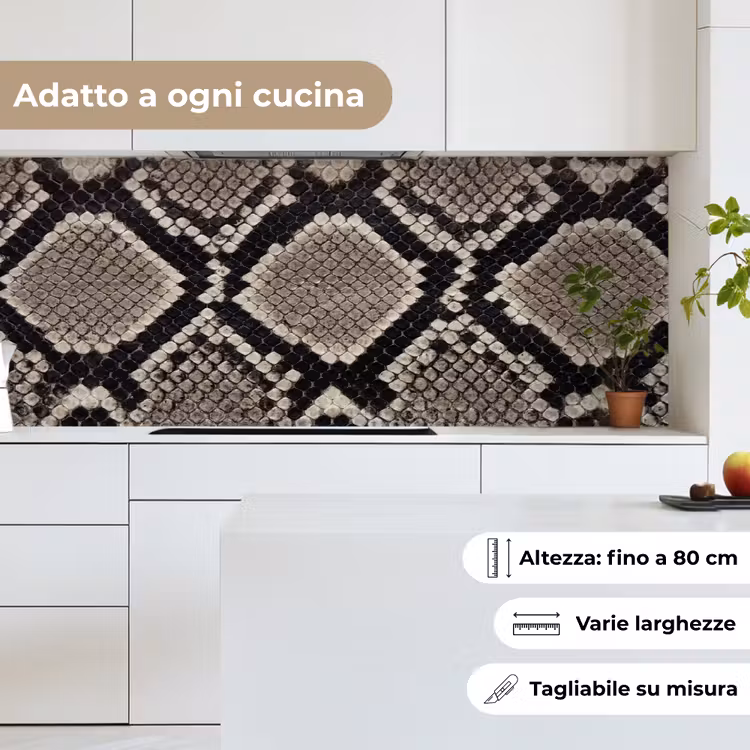 Schienale cucina - Pelle di serpente - Fantasia - Beige — 7