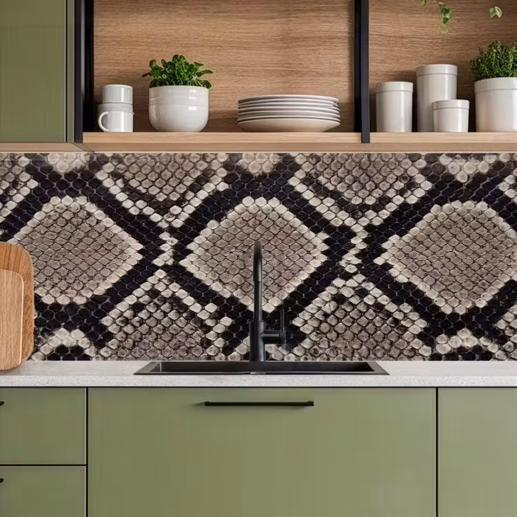 Schienale cucina - Pelle di serpente - Fantasia - Beige — 8