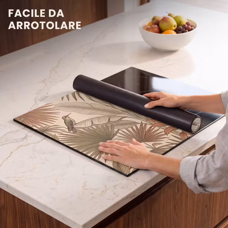 Protezione piano induzione - Tropicale - Uccelli - Beige — 7