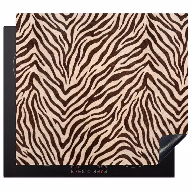 Protezione piano induzione - Zebra - Strisce - Marrone — 1