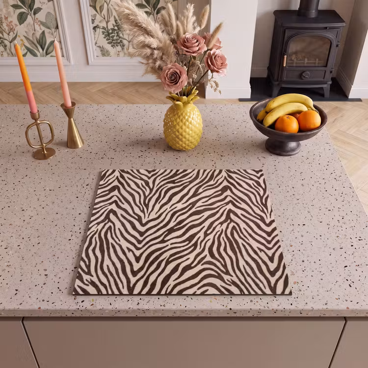 Protezione piano induzione - Zebra - Strisce - Marrone — 3