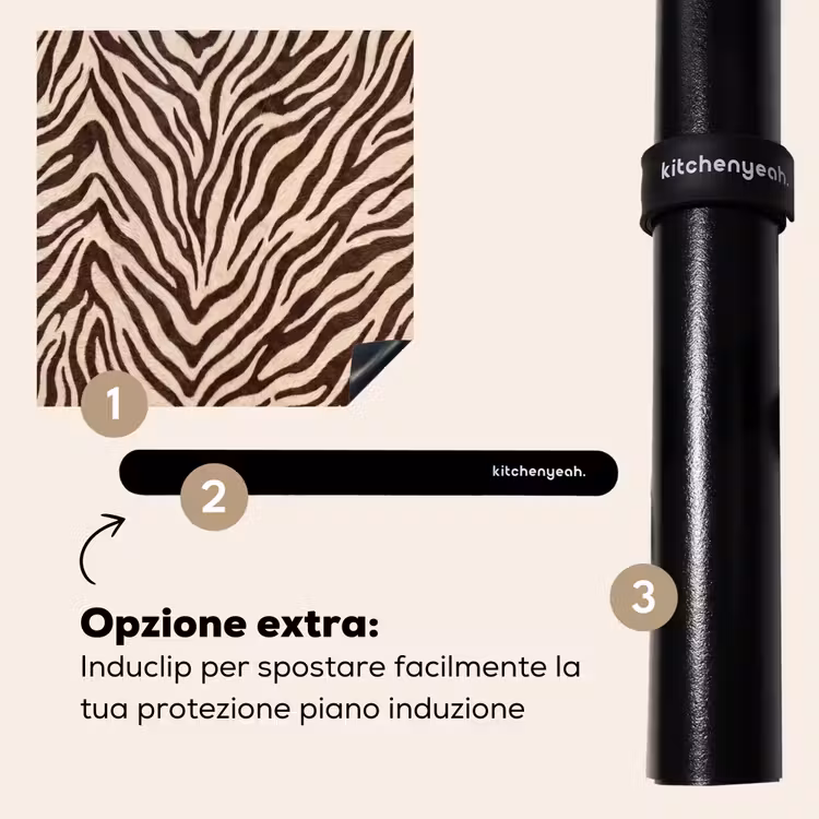 Protezione piano induzione - Zebra - Strisce - Marrone — 8