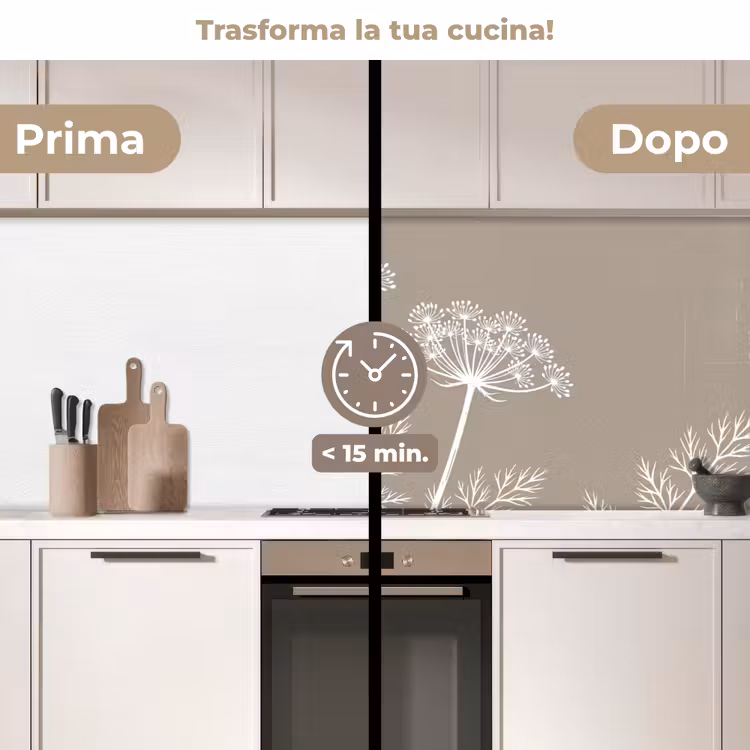 Schienale cucina - Grafica - Flutesweed - Taupe — 3