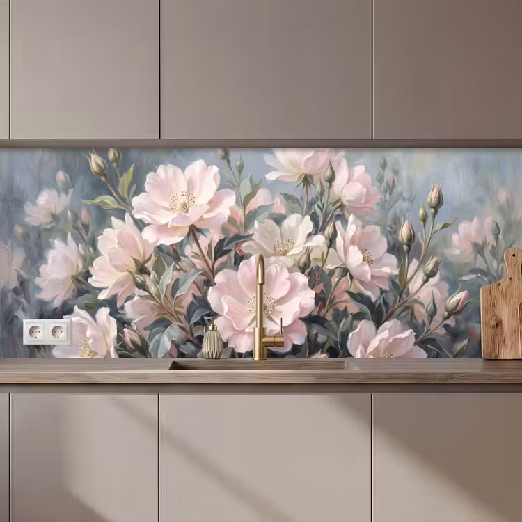 Schienale cucina - Rose - Illustrazione - Rosa — 1
