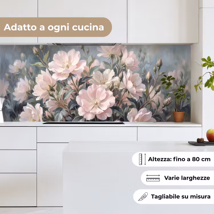 Schienale cucina - Rose - Illustrazione - Rosa — 7