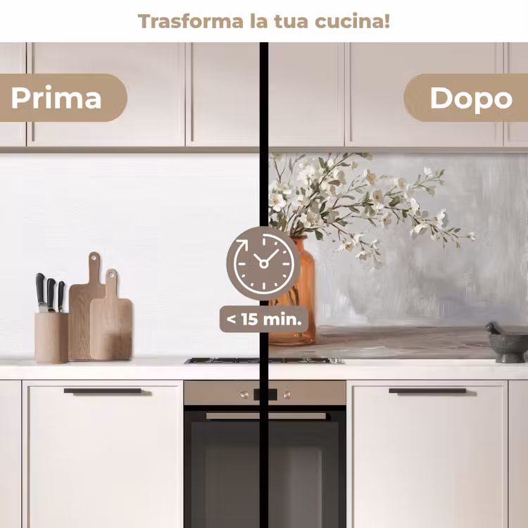 Schienale cucina - Vasi - Fiori - Arancione — 3