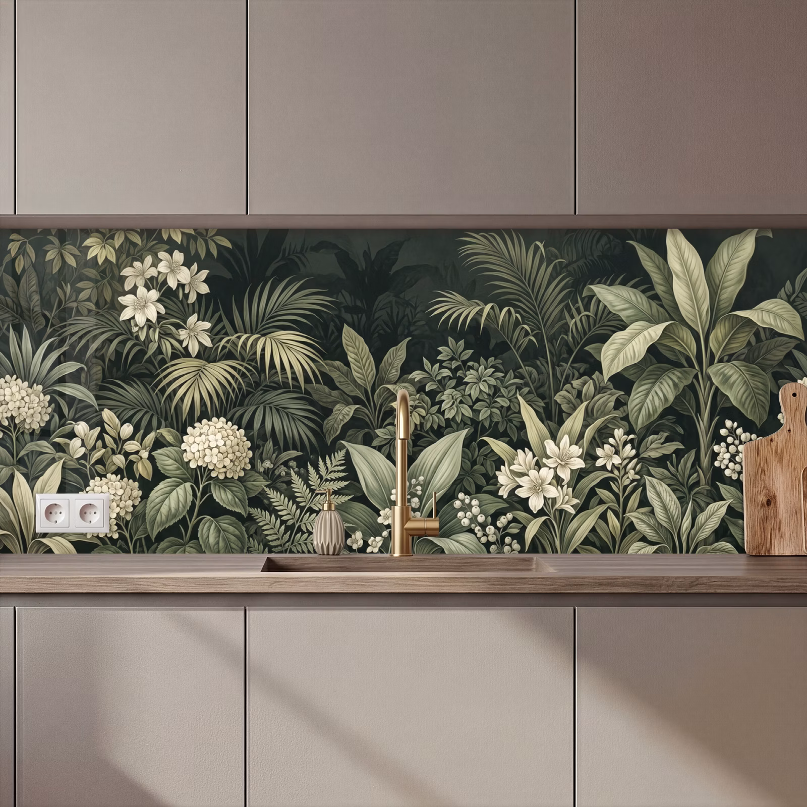 Schienale cucina - Giungla - Foglie - Botanico - Verde — 1