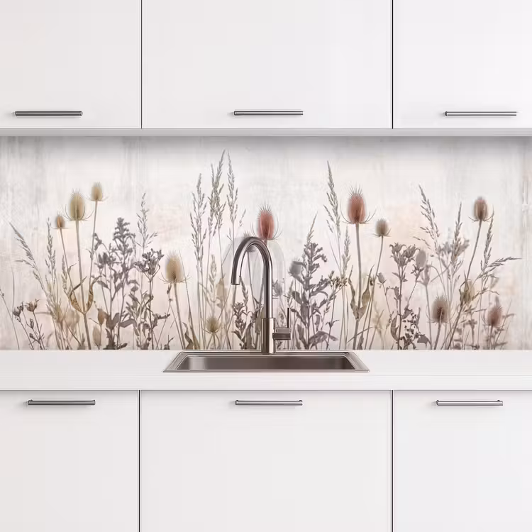 Schienale cucina - Fiori di campo - Design - Seppia — 4
