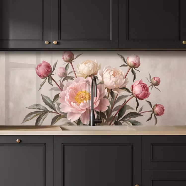 Schienale cucina - Peonie - Bouquet - Rosa — 6