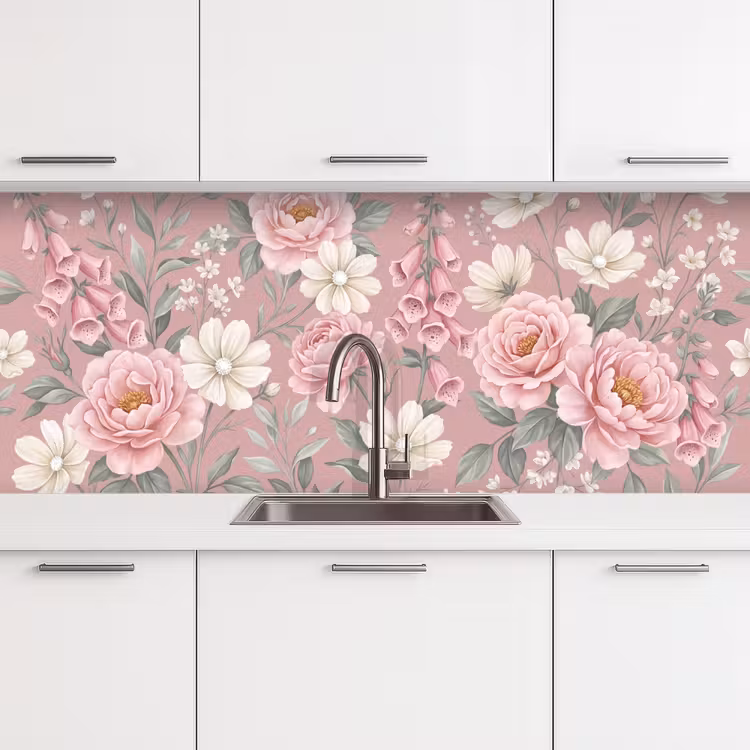 Schienale cucina - Peonie - Foxglove - Rosa — 4