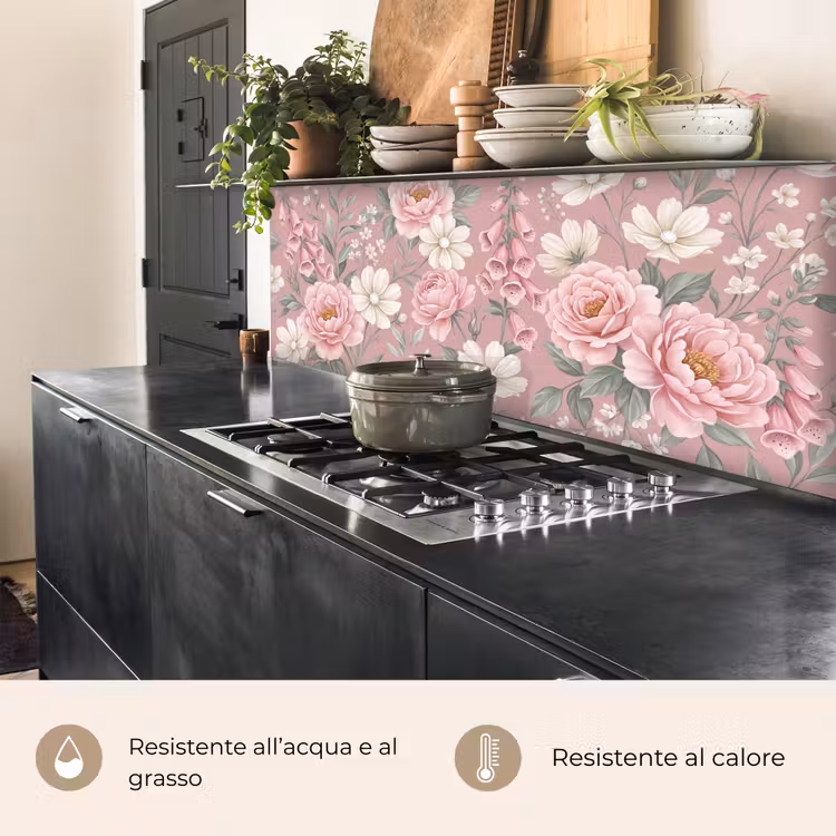 Schienale cucina - Peonie - Foxglove - Rosa — 5