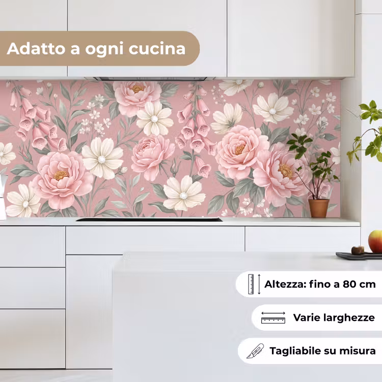 Schienale cucina - Peonie - Foxglove - Rosa — 7