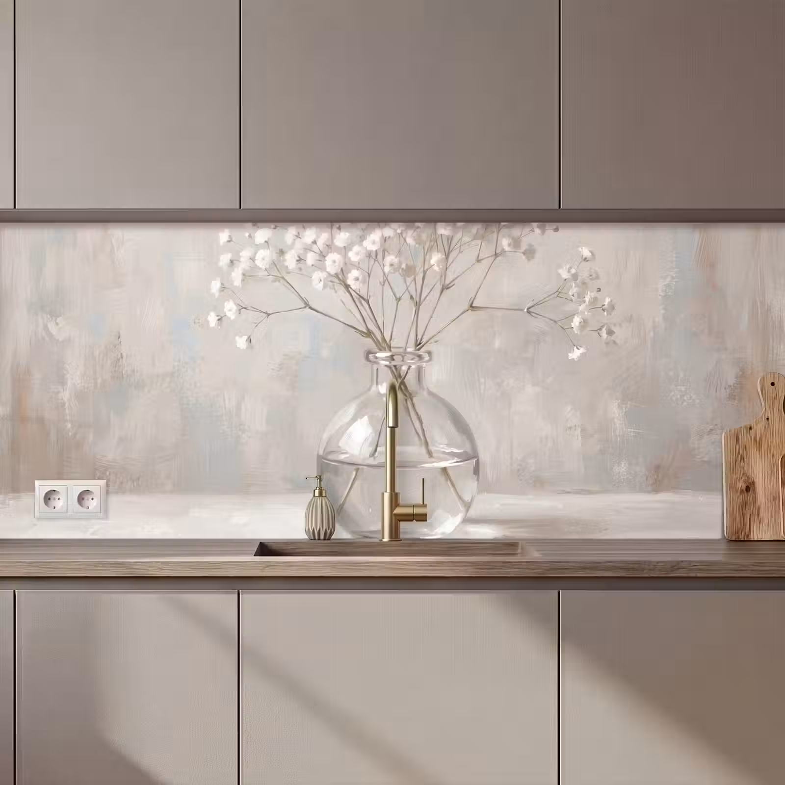 Schienale cucina - Plasterwort - Vaso - Bianco — 1