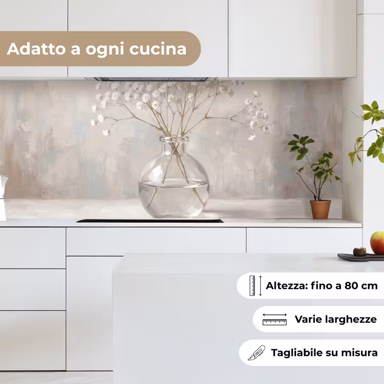 Schienale cucina - Plasterwort - Vaso - Bianco — 7