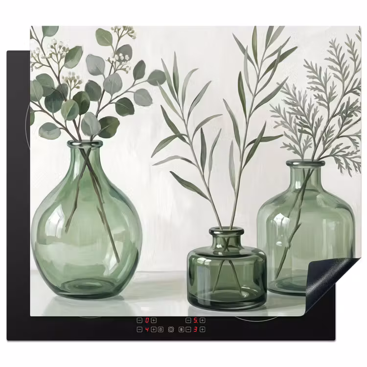 Protezione piano induzione - Vasi - Foglie - Verde — 1