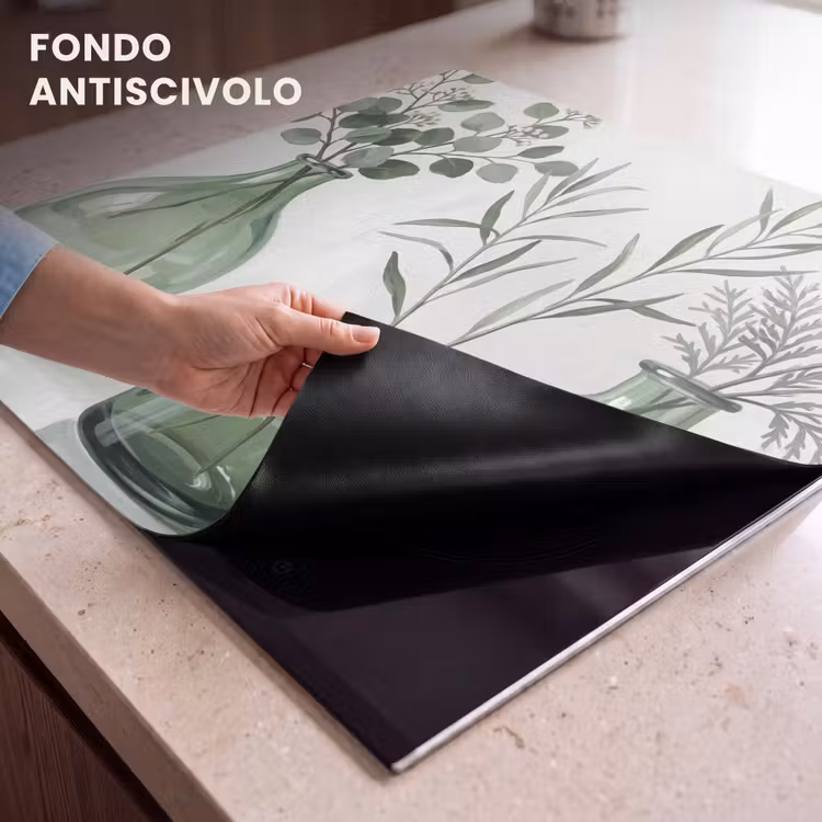 Protezione piano induzione - Vasi - Foglie - Verde — 6