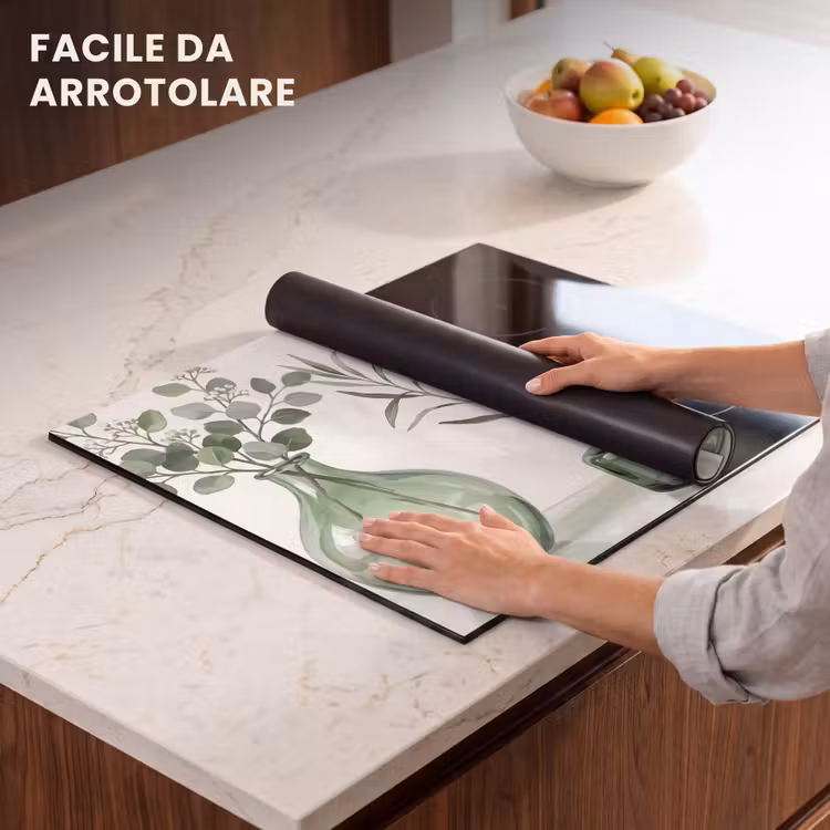 Protezione piano induzione - Vasi - Foglie - Verde — 7