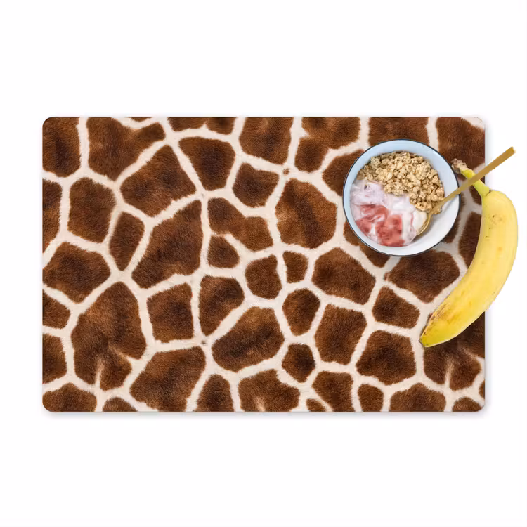 Tovaglietta – 6 pezzi - Giraffa - Cappotto - Classico - Marrone — 1