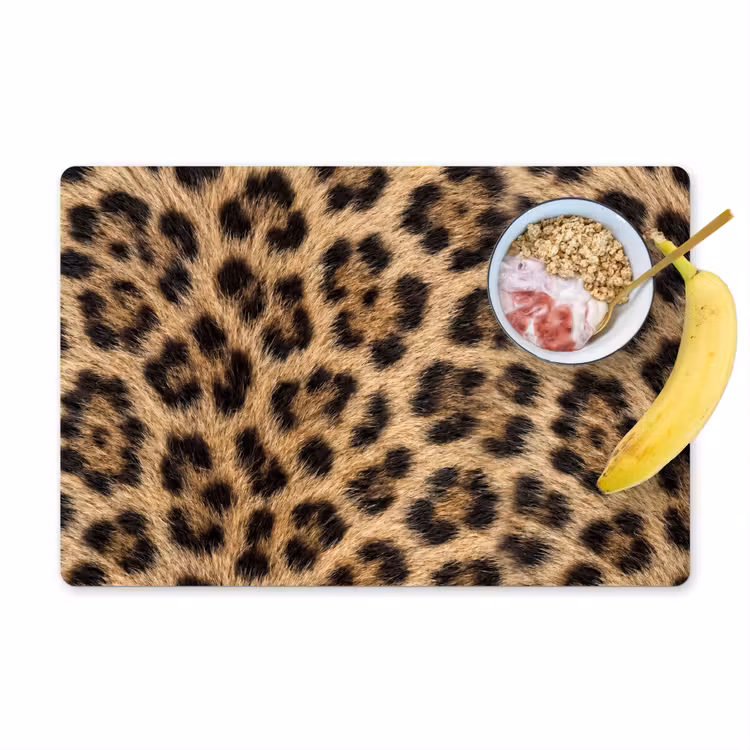 Tovaglietta – 6 pezzi - Leopardo - Cappotto - Classico - Marrone — 1